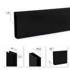 Perfil de compensación para panel de ducha walk-in en acero inoxidable 304 negro mate