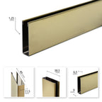 Profilo di compensazione per pannello doccia walk-in in acciaio inox 304 nero opaco