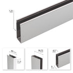 Perfil de compensação para painel de duche walk-in em aço inoxidável 304 inox 8K