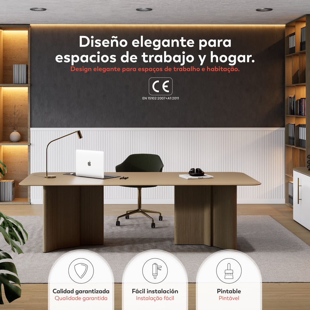 LINEA — kit de revestimiento de media pared en PS blanco pintable — imagen 3