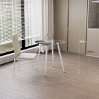 CORIN - Mesa de comedor con tablero de vidrio