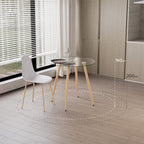 CORIN - Mesa de comedor con tablero de vidrio