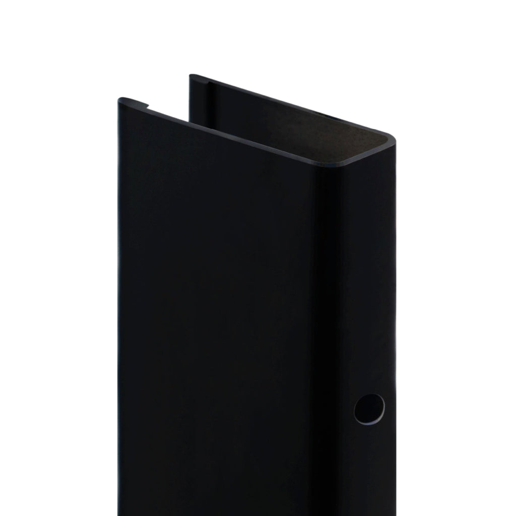 Perfil de compensación para panel de ducha walk-in en acero inoxidable 304 negro mate