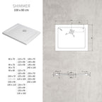 SHIMMER - Base de duche Bubble Acrílica, Textura "bolhas", Extraplana 5cm, Sifão e Válvula incluídos