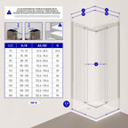 KAYLEE - Cabina de ducha angular con puertas correderas, cristal transparente de 6 mm y perfil cromado