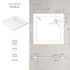 SHIMMER - Base de duche Bubble Acrílica, Textura "bolhas", Extraplana 5cm, Sifão e Válvula incluídos