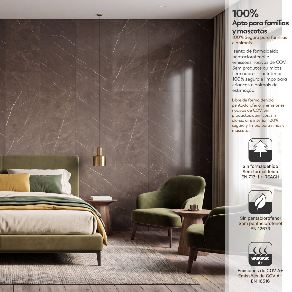 GRIGIO - Painéis de parede SPC efeito mármore cinzento com veios claros