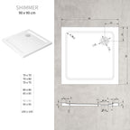 SHIMMER - Base de duche Bubble Acrílica, Textura "bolhas", Extraplana 5cm, Sifão e Válvula incluídos