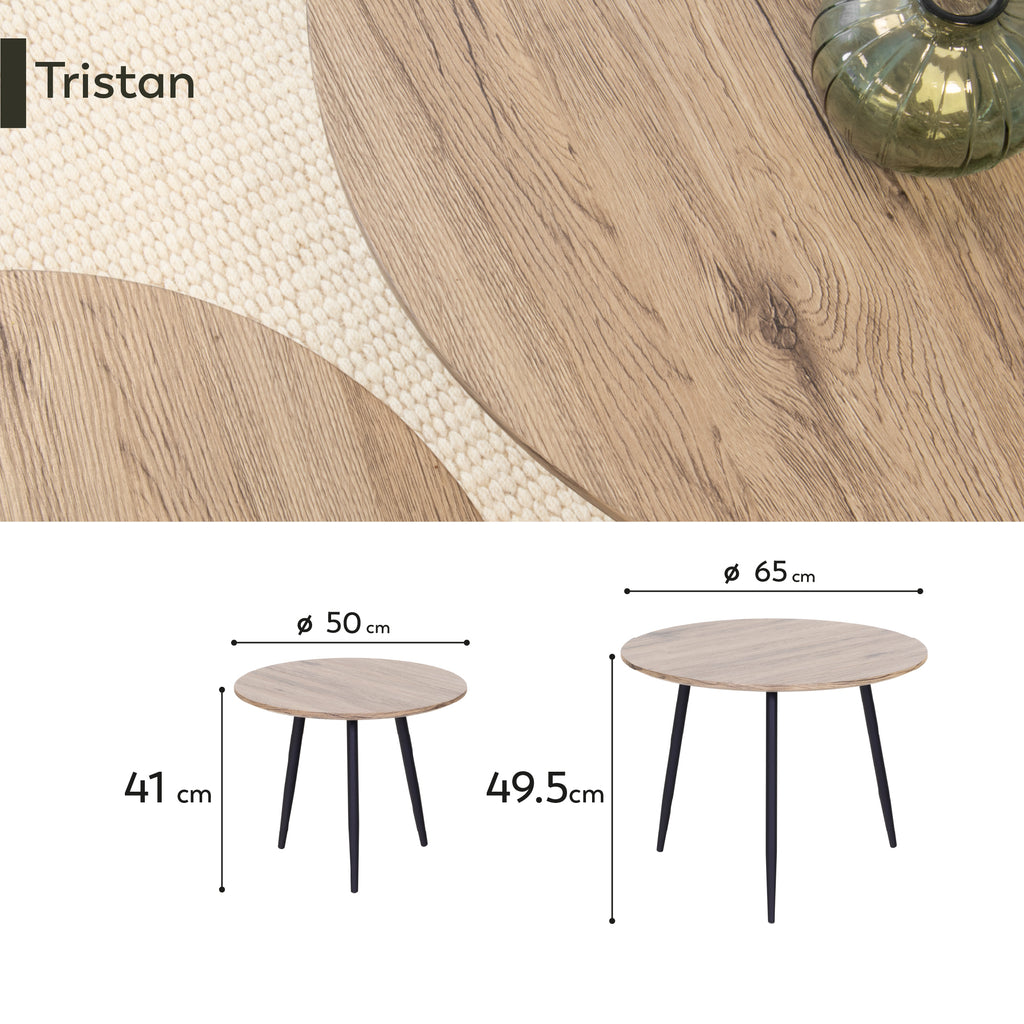 TRISTAN - Conjunto de Mesas de Centro/Apoio