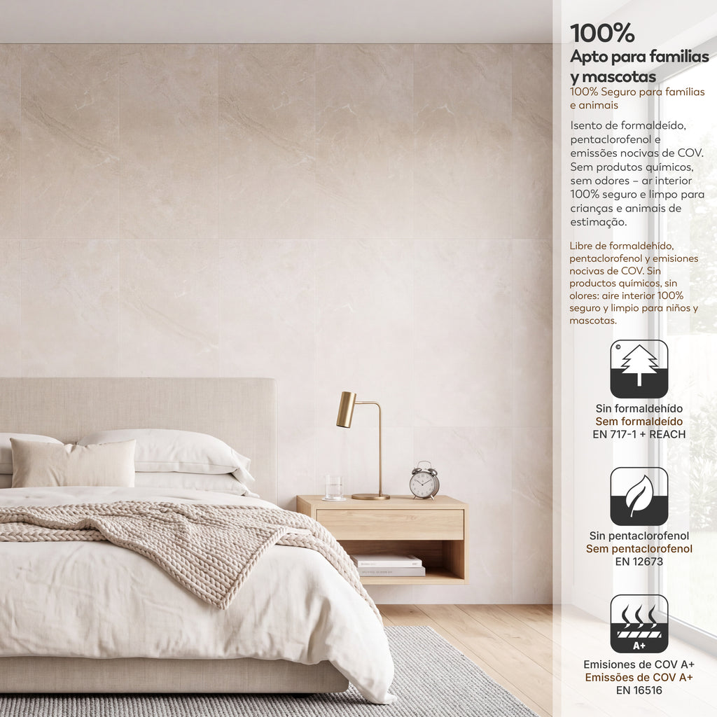COTTO - Paneles de pared de SPC efecto piedra gris