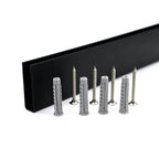 Perfil de compensación para panel de ducha walk-in en acero inoxidable 304 negro mate