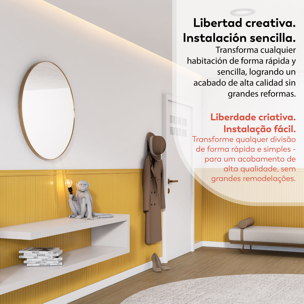 LINEA — kit de revestimiento de media pared en PS blanco pintable — imagen 7