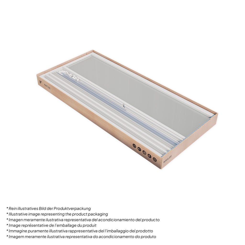 KAYLEE - Box doccia ad angolo con ante scorrevoli, vetro trasparente 6 mm e profilo cromato