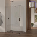 NADINE - Cabina doccia con porta scorrevole in vetro temperato da 8 mm e profili cromati