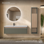 Nereia - Mueble de lavabo suspendido 120 cm con cajón soft-close
