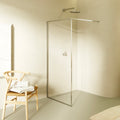 GIANNA - Pannello Doccia Walk-In in Vetro Temperato con Profilo Cromato e Barra Stabilizzatrice