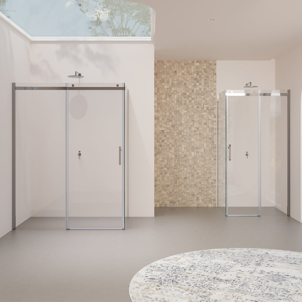 VIOLA - Cabina doccia con porta scorrevole in vetro temperato da 8 mm con altezza di 200 cm