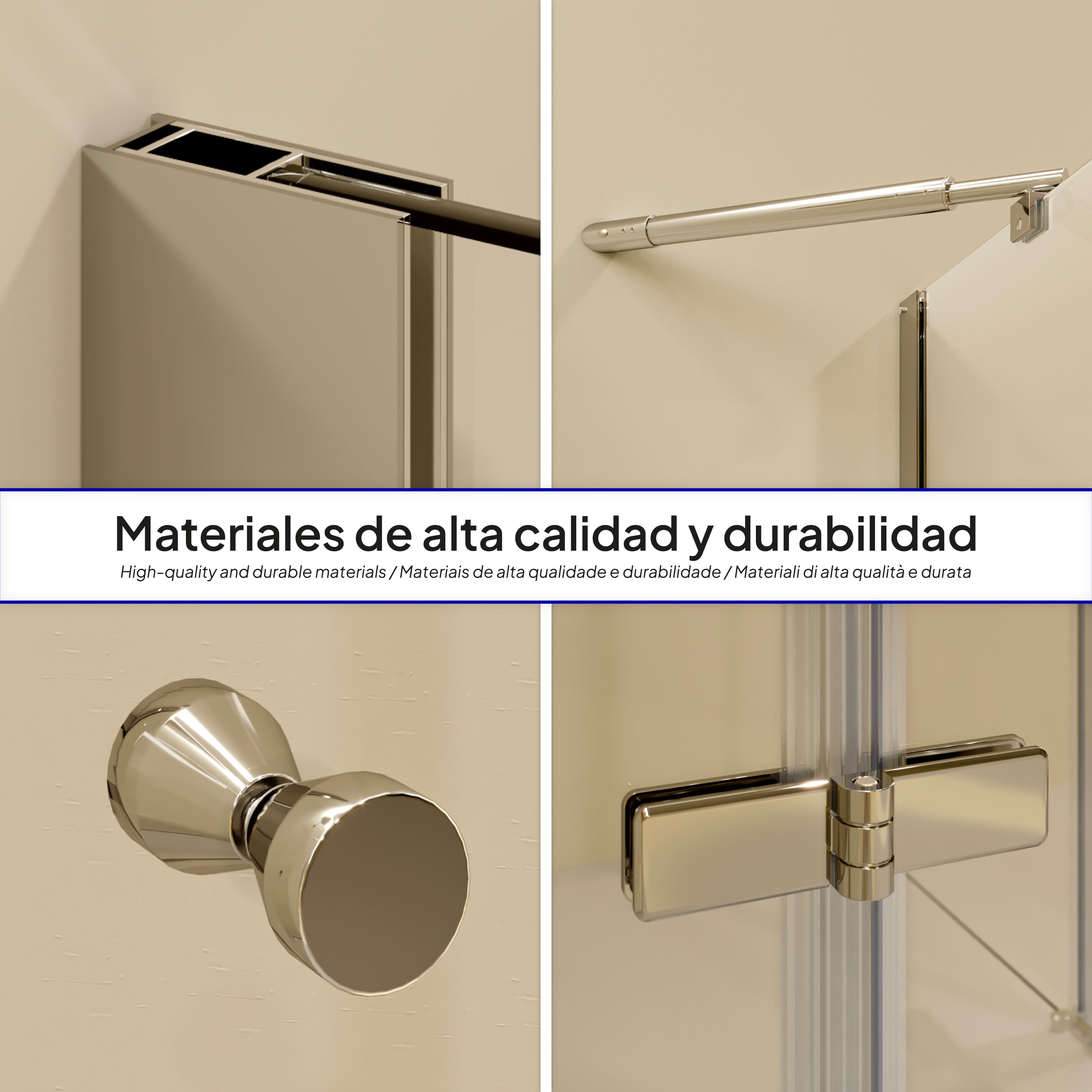 ALICE - Cabina doccia ad angolo con porte articolate in vetro temperato