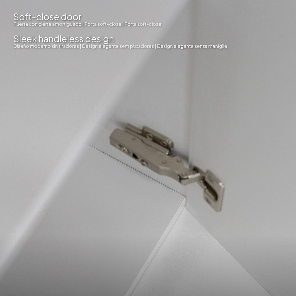 Atena - Colonna laterale bagno con soft-close | 2 Colori