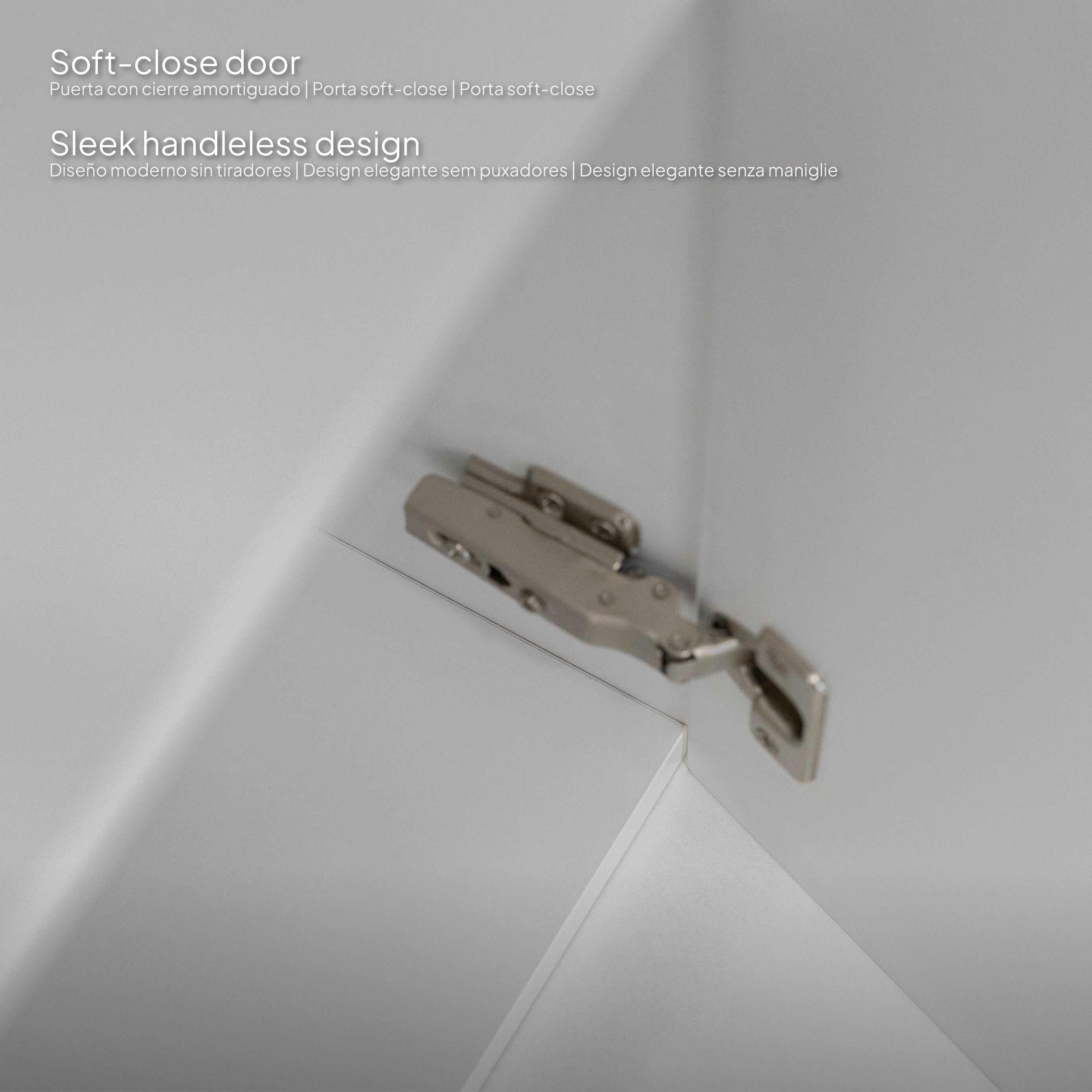 Atena - Colonna laterale bagno con soft-close | 2 Colori