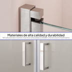 LARA - Porta doccia con ante a battente in vetro temperato parzialmente satinato 6 mm