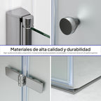 EMMA - Cabine de Duche com vidro fosco 6mm - Portas articuladas e perfis em inox