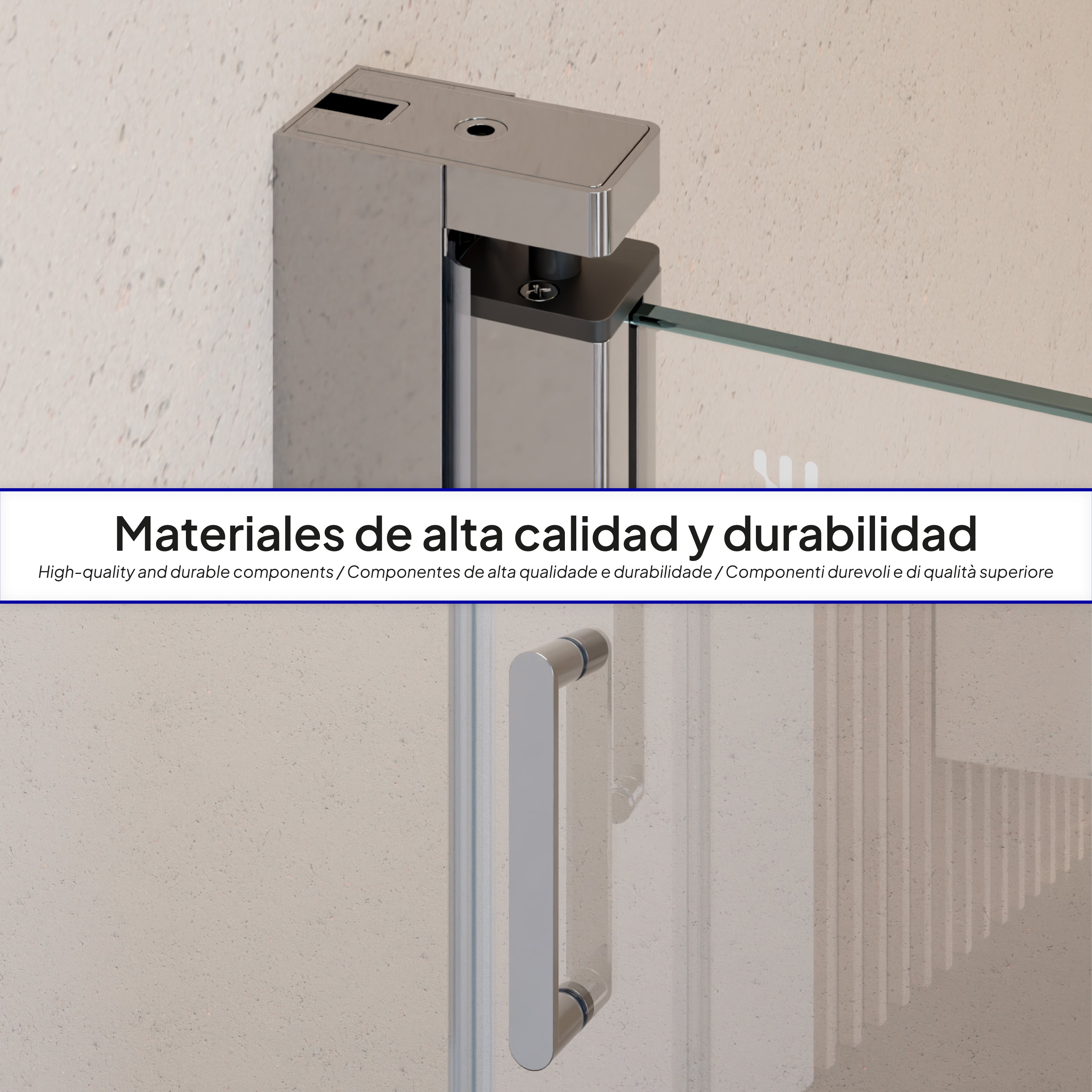STELLA - Porta de duche com portas batentes em vidro temperado