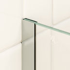 FIONA - Panel de Ducha Walk-In en Vidrio Parcialmente Esmerilado 10 mm con perfil y Barra Estabilizadora Cromado