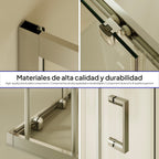 DIANA - Cabina de ducha de entrada en esquina con puertas correderas en vidrio templado