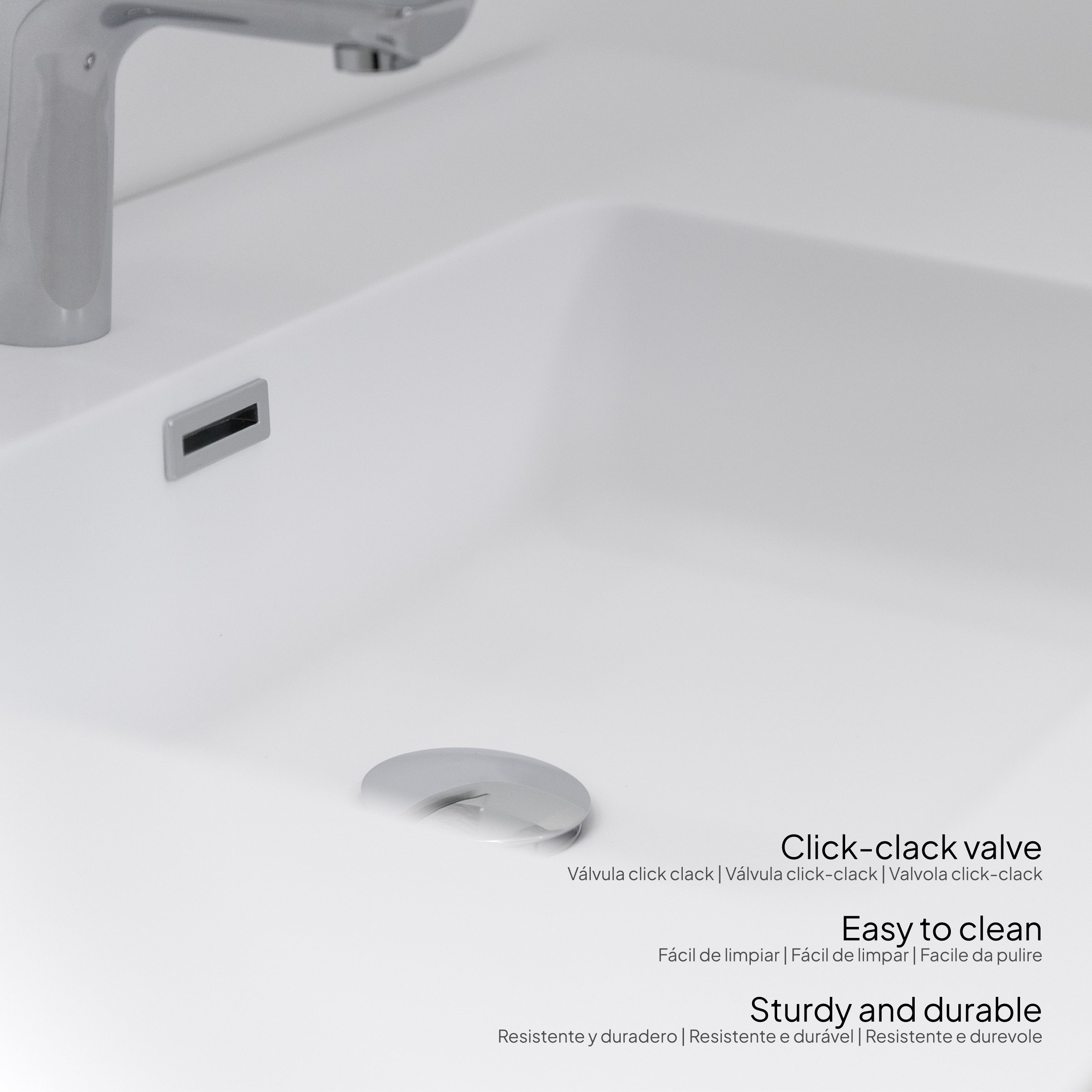 Hebe - Conjunto de baño suspendido - Disponible en 90 cm