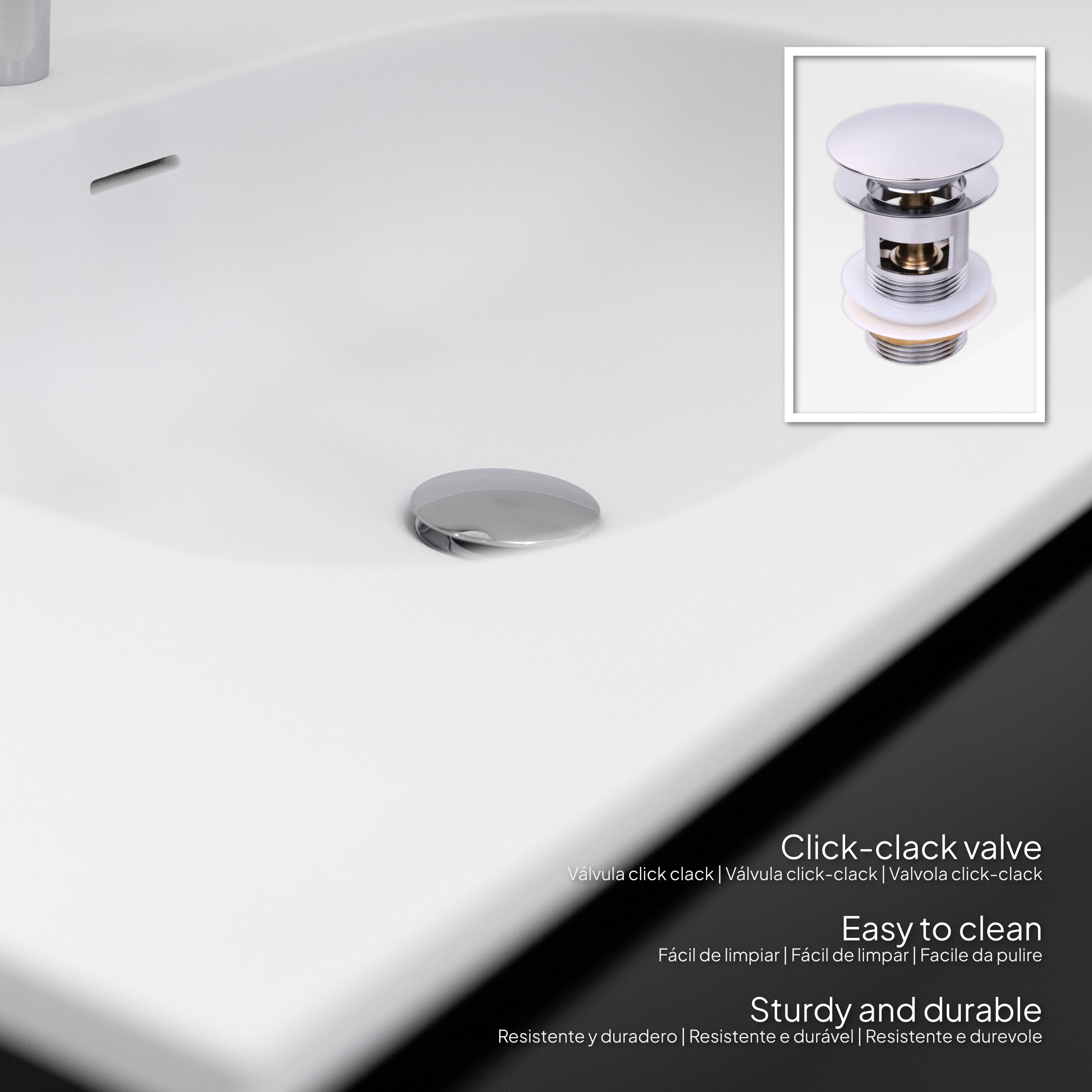 Dafne - Mobile lavabo sospeso 120 cm in nero opaco con soft-close