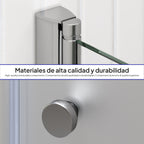 LIMA - Frontal de ducha en vidrio templado de 6 mm parcialmente esmerilado - Puertas batientes