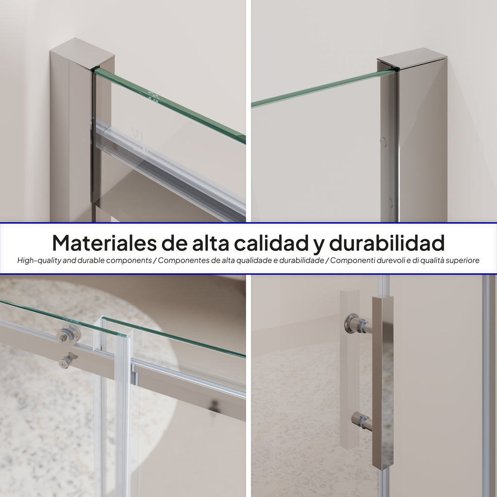 VIOLA - Cabina doccia con porta scorrevole in vetro temperato da 8 mm con altezza di 200 cm