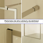 GIANNA - Pannello Doccia Walk-In in Vetro Temperato con Profilo Cromato e Barra Stabilizzatrice