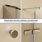 ALICE - Cabina de ducha de esquina con puertas articuladas en vidrio templado esmerilado
