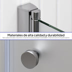 LENA - Frontal de ducha con puertas plegables en vidrio templado esmerilado