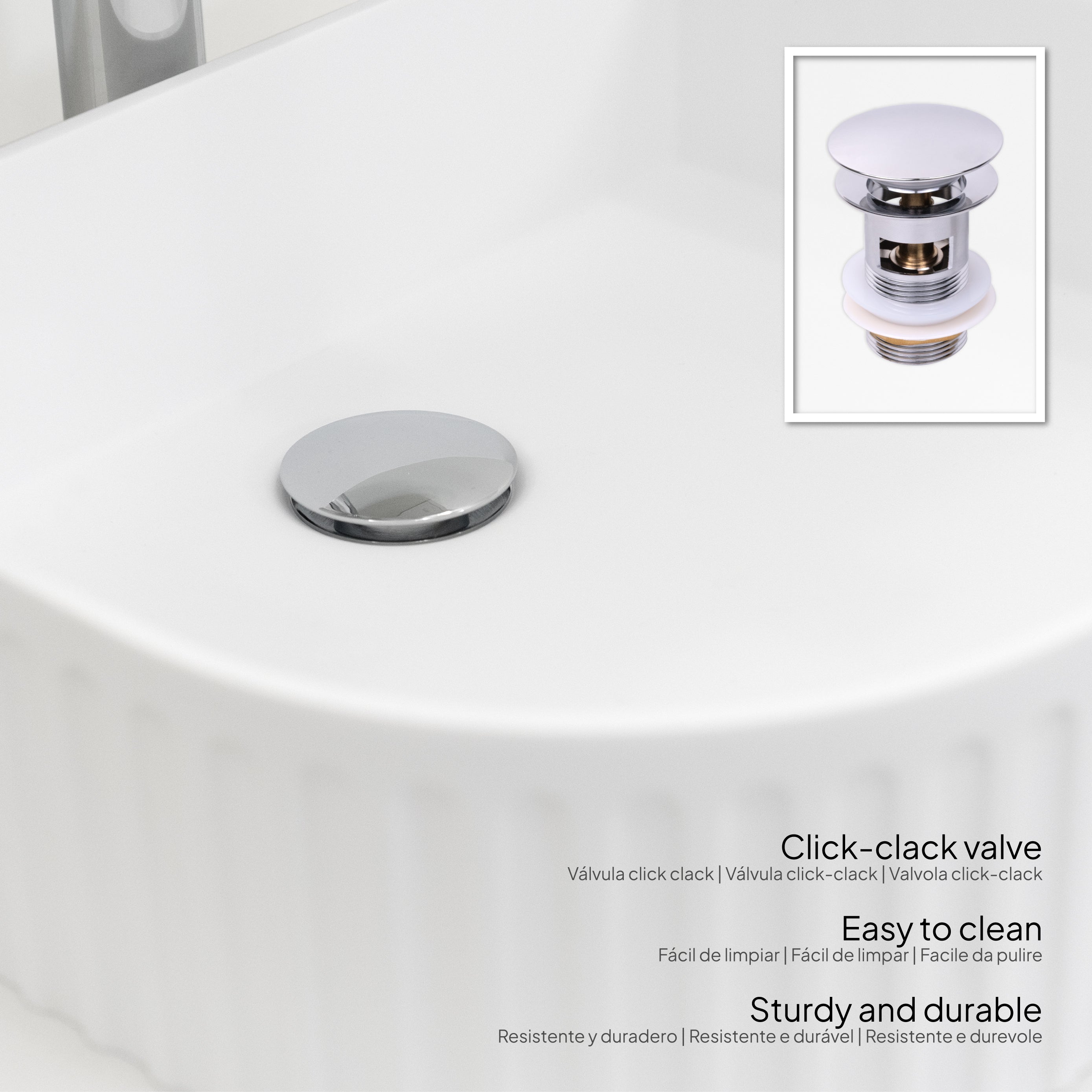 Maia - Mueble de lavabo suspendido con cajones soft-close | 90 cm | Blanco acanalado