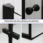 EMMA - Cabina doccia con vetro trasparente 6 mm - Porte articolate e profili neri