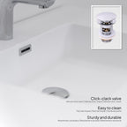 Hebe - Mueble de lavabo suspendido 90 cm blanco mate/roble con soft-close