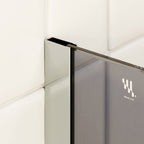 FIONA - Panel de ducha Walk-In en Vidrio Oscurecido 10 mm con perfil y Barra Estabilizadora Cromado