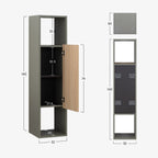 Nereia - Mobile laterale bagno sospeso con contenitore