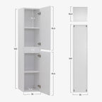 Atena - Colonna laterale bagno con soft-close | 2 Colori