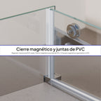 VIOLA - Cabina doccia con porta scorrevole in vetro temperato da 8 mm con altezza di 200 cm