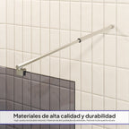 FIONA - Panel de ducha Walk-In en Vidrio Oscurecido 10 mm con perfil y Barra Estabilizadora Cromado