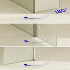 FIONA - Painel de duche walk-In com painel lateral giratório 40 cm em vidro satinado 10mm com perfil e barra estabilizadora cromado