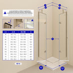 ALICE - Cabina doccia ad angolo con porte articolate in vetro temperato