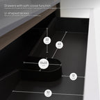 Nereia - Mueble de lavabo suspendido 120 cm con cajón soft-close