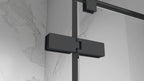 JAYLA - Cabine de duche reversível, portas de abrir, vidro 6mm e perfis pretos