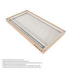 GIANNA - Pannello Doccia Walk-In in Vetro Temperato con Profilo Cromato e Barra Stabilizzatrice
