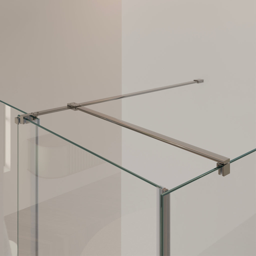 NADINE - Cabina doccia con porta scorrevole in vetro temperato da 8 mm e profili cromati